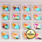 28pcs Rhombus Clear Crystal AB Sew On Rhinestone Glass Crystal Sewing Dresses