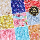 100pcs 10mm Half Round pearl bead ABS Resin scrapbook case crafts DIY Nail art