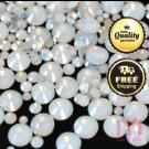1000pcs Mix Size White Opal Crystal Rhinestone No Hotfix Nail Art Manicure