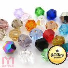 120pcs Mix Colors 4mm Loose glass Clear crystal bicone spacer beads Jewelry DY