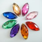 50pcs Navette Marquise Horse Eye Acrylic Sew On Rhinestones Flatback DIY dress