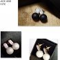 eManco stud creat crystal earrings black & white beads minimalist earring