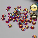 1440pc Light Siam AB Rhinestone 3D Nail Decorations Flat Back No Hotfix Nail Art
