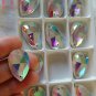 28pcs Crystal AB Rhinestone Teardrop Droplet Raindrop Sew On Dresses wedding