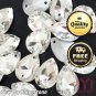 28pcs Crystal Clear Rhinestone Teardrop Droplet Pointback Sew On Dresses wedding