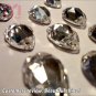 28pcs Crystal Clear Rhinestone Teardrop Droplet Pointback Sew On Dresses wedding