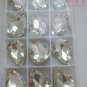 28pcs Crystal Clear Rhinestone Teardrop Droplet Pointback Sew On Dresses wedding