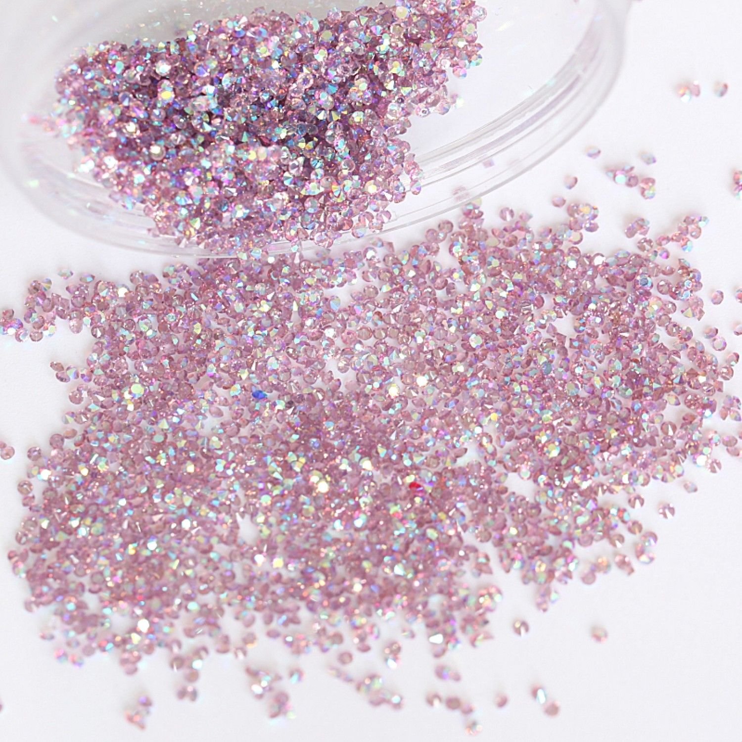 1440pcs Champagne AB Crystal Pixie 3D Nail art Micro Mini Rhinestones ...