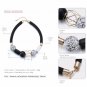 eManco Statement Black & White Wood Beads Choker Necklace Minimalist Ethnic