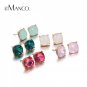 eManco Stud Opal Crystal women's earrings set mix statement geometric minimalist