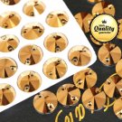 40pcs 12mm Gold Hematite Round Rivoli Sew On Rhinestones Flatback Glass Sewing