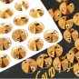 40pcs 12mm Gold Hematite Round Rivoli Sew On Rhinestones Flatback Glass Sewing