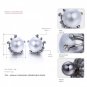 eManco Classic Silver Romantic Flower Double Sides Statement Stud Pearl Earrings