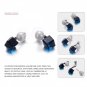 eManco Elegant 4 Color Cube shape Statement Stud Earrings Women Red Crystal
