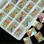 48pcs All Colours Rectangle Shape Sew On Glass Rhinestones Flatback Crystal