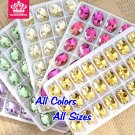 Oval Shape Sew On Glass Rhinestone Flatback Crystal Sewing Dress Garments