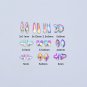 50pc Multi Shape Drop Heart Crystal AB Glass Nail Art Rhinestones Glue No Hotfix