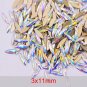 50pc Multi Shape Drop Heart Crystal AB Glass Nail Art Rhinestones Glue No Hotfix