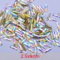 50pc Multi Shape Drop Heart Crystal AB Glass Nail Art Rhinestones Glue No Hotfix