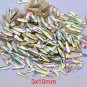 50pc Multi Shape Drop Heart Crystal AB Glass Nail Art Rhinestones Glue No Hotfix