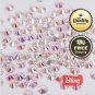 1440pcs Clear Crystal AB Flatback Rhinestone 3D No Hotfix Nail Art Manicure pedi