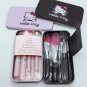 Hello Kitty Travel Makeup Brush Set Foundation Eye Shadow Liner Brushes BB Cream