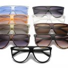 Kim Kardashian Sunglass Oversized Flat Top Glasses Leopard print Cateye Tinted