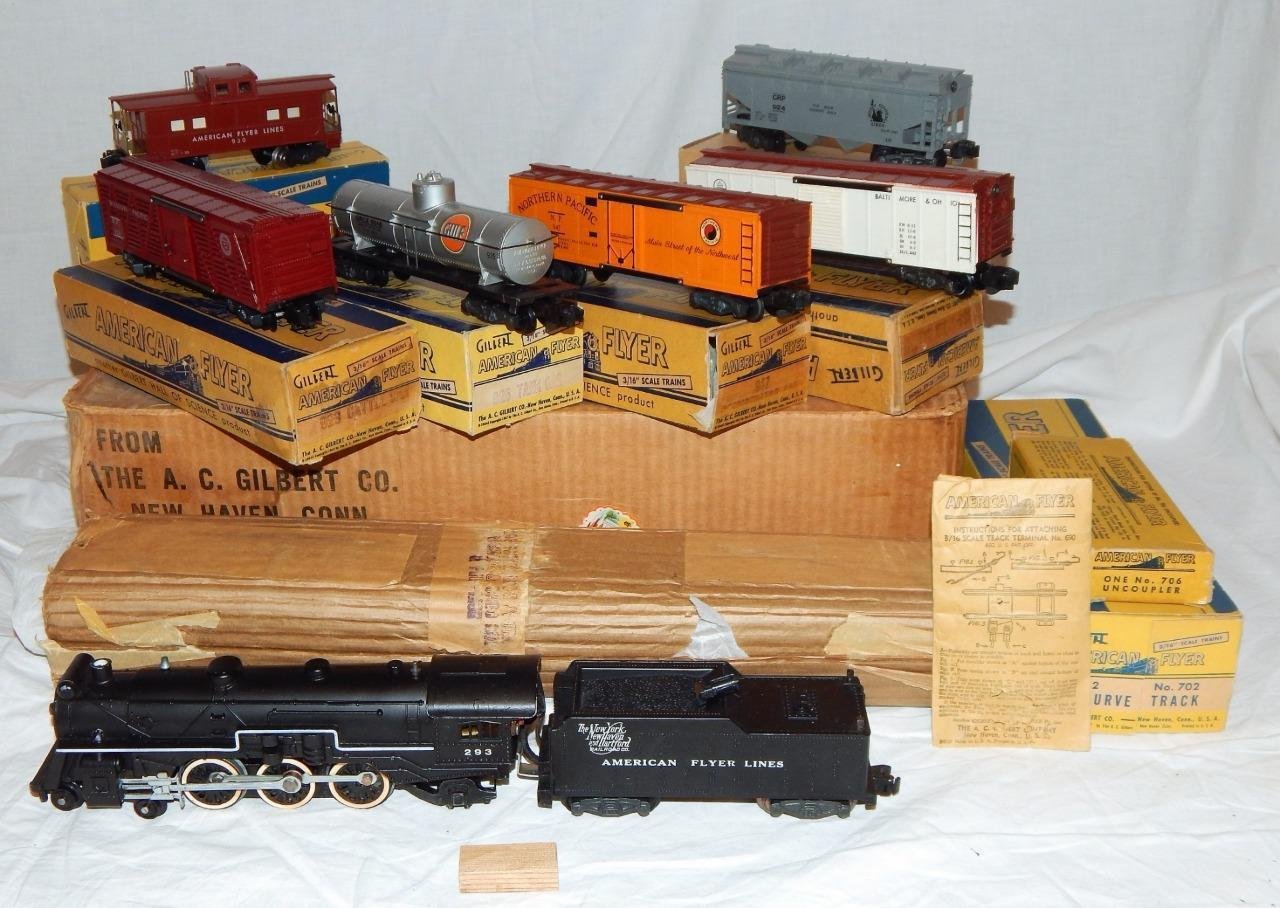 american flyer train set 1953