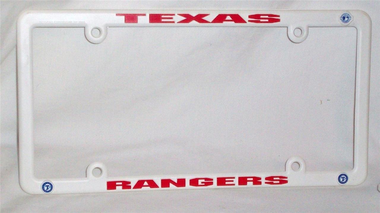 Texas Rangers baseball license plate frame Arlington MLB