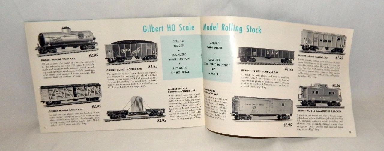 Vintage AC Gilbert HO 1955 Catalog D1820 American Flyer Trains Crisp