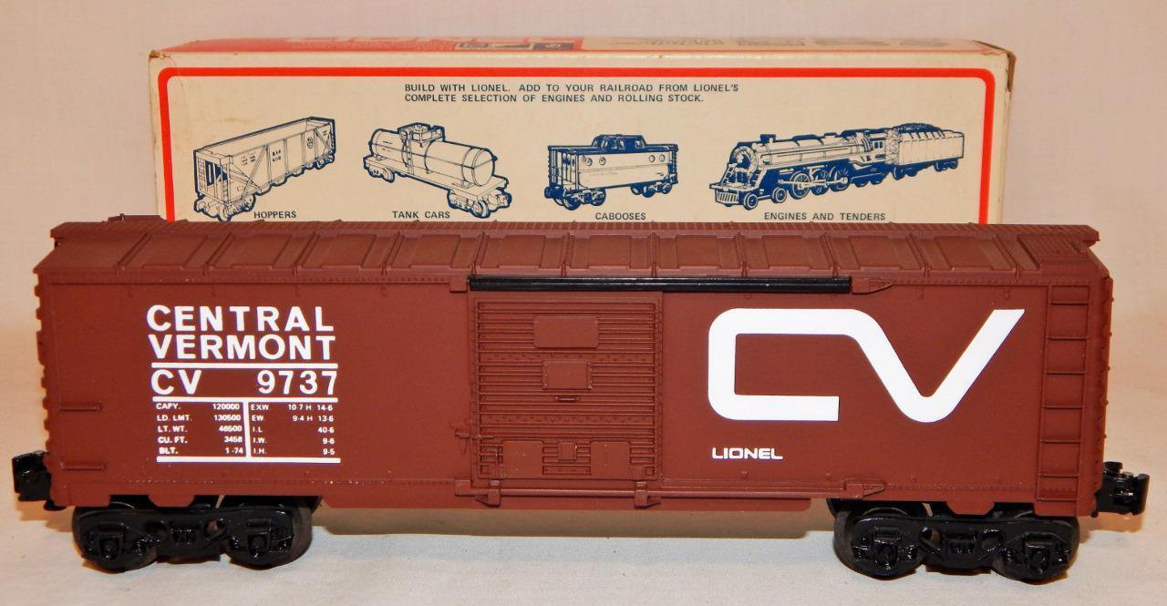Lionel Trains 9737 1974 Box Car Central Vermont Railway boxcar brown