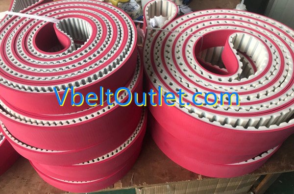 50AT10-7540 + 3 rubber coated PU seamless Timing Belt  for eddging machine