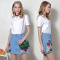 Flowers denim skirts size S/M/L/XL/2XL/3XL