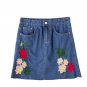 Flowers denim skirts size S/M/L/XL/2XL/3XL