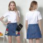 Flowers denim skirts size S/M/L/XL/2XL/3XL