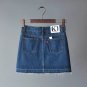 Blue one-step A-line denim skirts