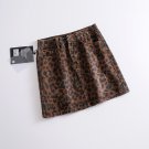 High rise leopard denim skirts