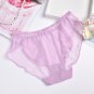 3pcs transparent mesh wave edge briefs underpants panties
