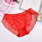 3pcs transparent mesh wave edge briefs underpants panties