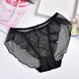 3pcs transparent mesh wave edge briefs underpants panties