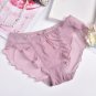 3pcs transparent mesh wave edge briefs underpants panties
