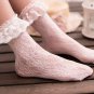 3 pairs Magnolia denudata pattern lolita lace socks