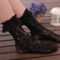 3 pairs Magnolia denudata pattern lolita lace socks