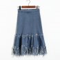 Stretch tights denim skirts