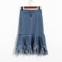 Stretch tights denim skirts