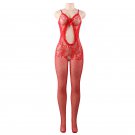 Women's sexy exotic lingerie cut-out crotchless fishnets body stocking #H3104