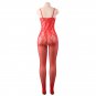 Women's sexy exotic lingerie cut-out crotchless fishnets body stocking #H3104
