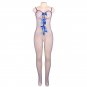 Women's sexy exotic lingerie cut-out crotchless fishnets body stocking #H3105