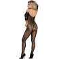 Women's sexy exotic lingerie cut-out crotchless fishnets body stocking #H3153
