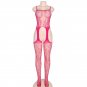 Sexy Women's exotic lingerie cut-out crotchless fishnets body stocking #H3163